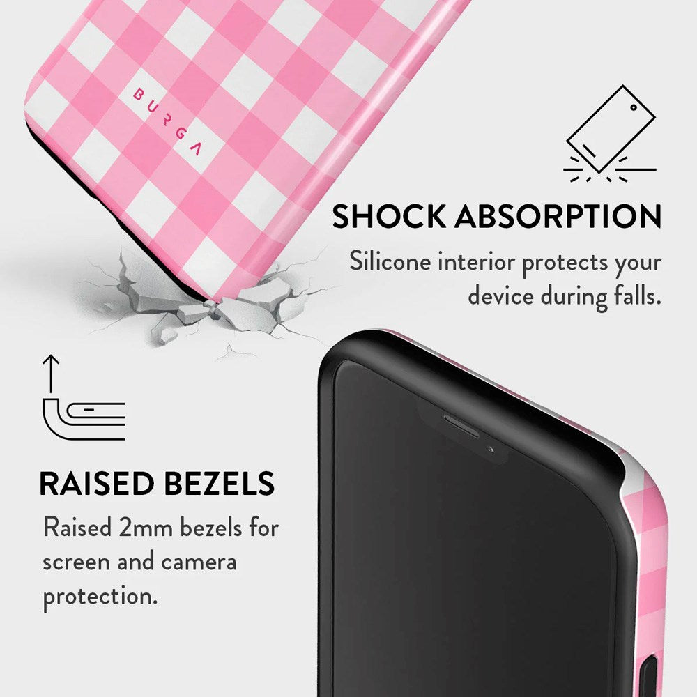 iPhone 12 / 12 Pro Burga Tough Fashion Skal - Think Pink