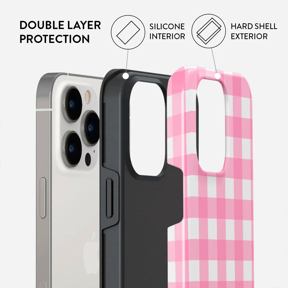 iPhone 14 Pro Burga Tough Fashion Skal - Think Pink