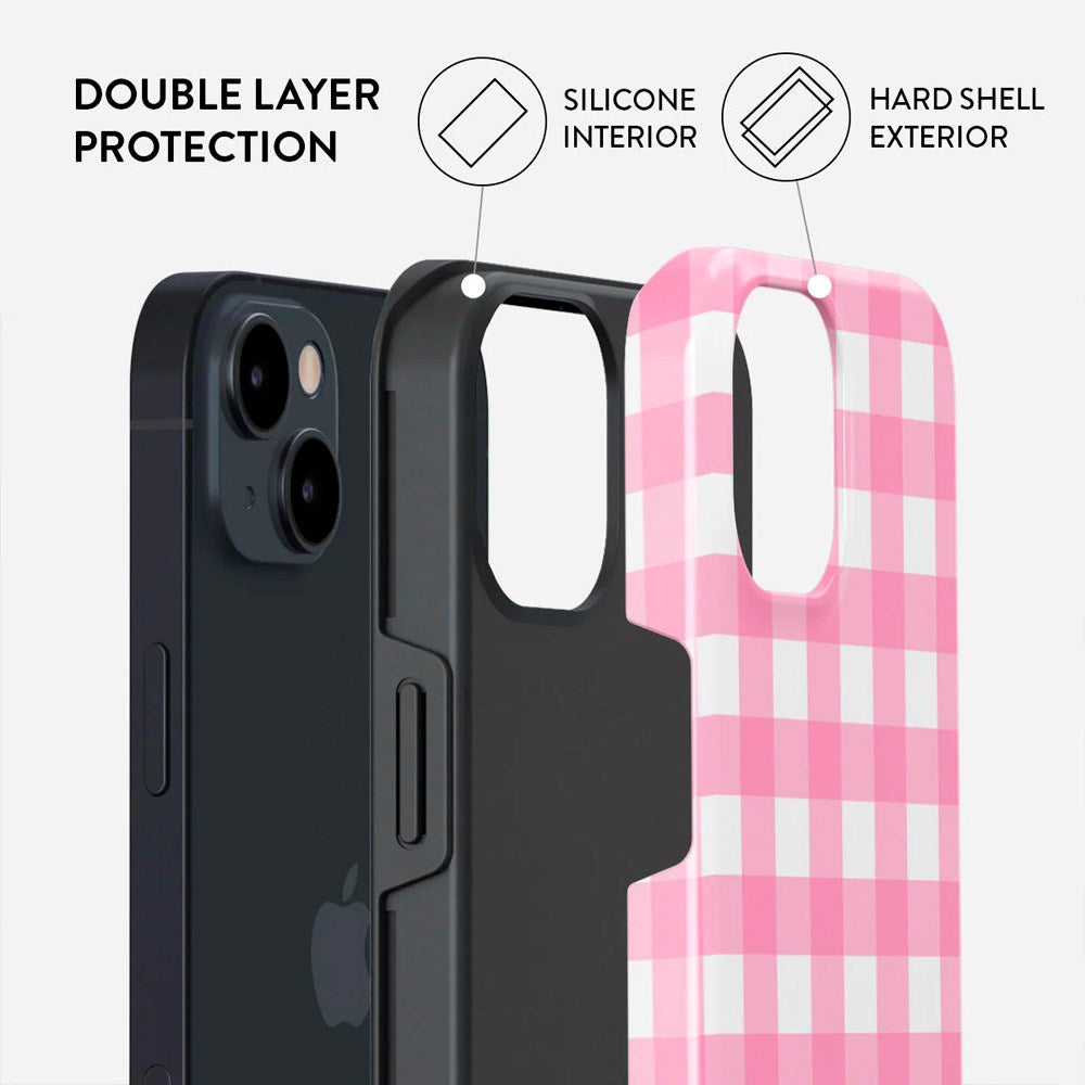 iPhone 15 Burga Tough Fashion Skal - Think Pink