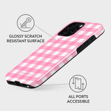 iPhone 15 Pro Burga Tough Fashion Skal - Think Pink
