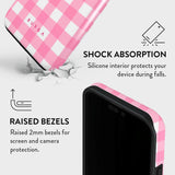 iPhone 15 Pro Burga Tough Fashion Skal - Think Pink