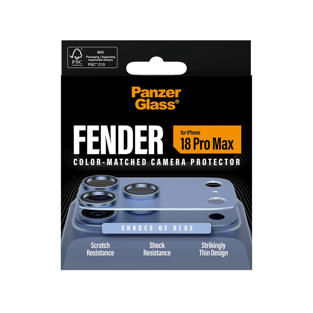 iPhone 18 Pro Max PanzerGlass FENDER Kameralinsskydd - Shades of Blue