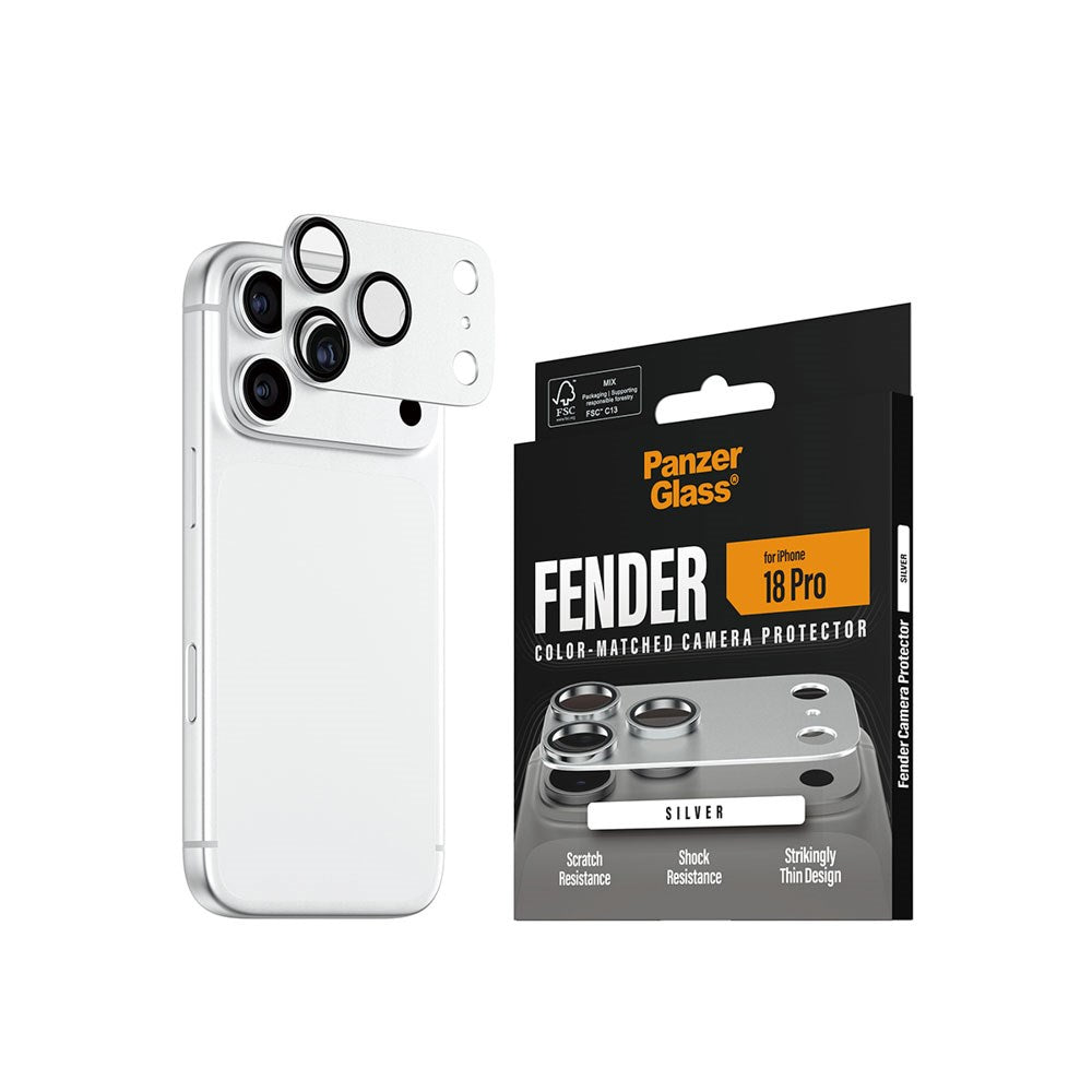 iPhone 18 Pro PanzerGlass FENDER Kameralinsskydd - Silver
