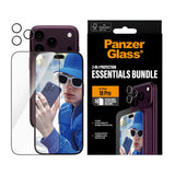 iPhone 18 Pro PanzerGlass Essentials 2-in-1 Bundle med EasyAligner / Skärmskydd (UWF) / Hoops Kameraskydd - Genomskinlig