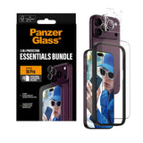 iPhone 18 Pro PanzerGlass Essentials 2-in-1 Bundle med EasyAligner / Skärmskydd (UWF) / Hoops Kameraskydd - Genomskinlig