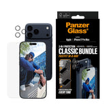PanzerGlass iPhone 17 Pro Max 2-in-1 Classic Bundle - Skärmskydd + Kameralinsskydd - Genomskinlig