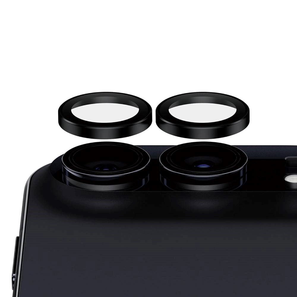 iPhone Duo PanzerGlass Ceramic Hoops Kameralinsskydd med Installationsram - Svart