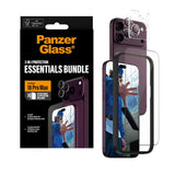 iPhone 18 Pro Max PanzerGlass Essentials 2-in-1 Bundle med EasyAligner / Skärmskydd (UWF) / Hoops Kameraskydd - Genomskinlig