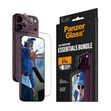 iPhone 18 Pro Max PanzerGlass Essentials 2-in-1 Bundle med EasyAligner / Skärmskydd (UWF) / Hoops Kameraskydd - Genomskinlig