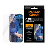 iPhone 18 Pro PanzerGlass Skärmskydd Classic Fit med EasyAligner - Genomskinlig