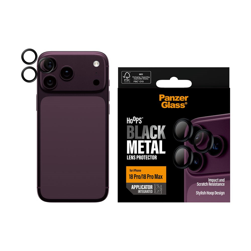 iPhone 18 Pro / Pro Max PanzerGlass Hoops - Kameraskydd - Svart