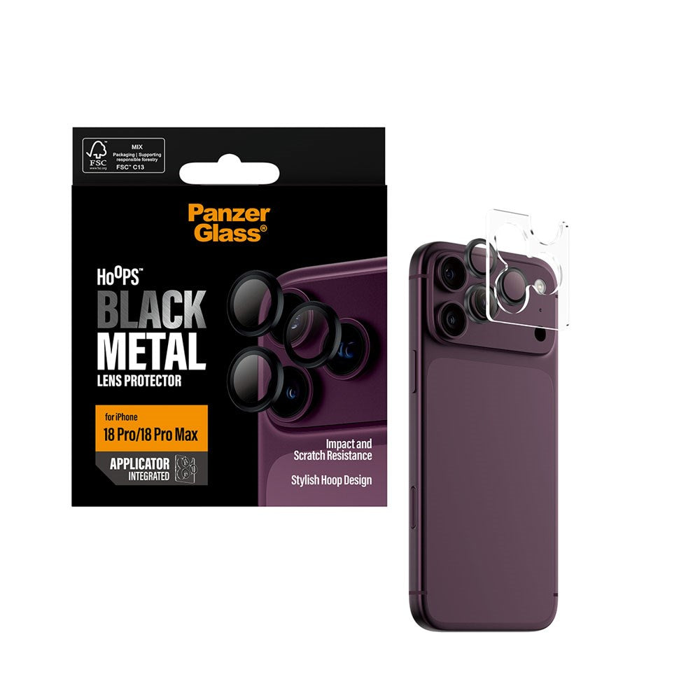 iPhone 18 Pro / Pro Max PanzerGlass Hoops - Kameraskydd - Svart