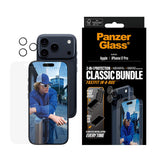 PanzerGlass iPhone 17 Pro 2-in-1 Classic Bundle - Skärmskydd + Kameralinsskydd - Genomskinlig