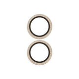 PanzerGlass iPhone 17 / 16 / 16 Plus Hoops Kameralinsskydd med Installationsram - Glitter Guld