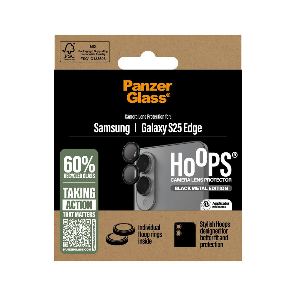 Samsung Galaxy S25 Edge PanzerGlass Hoops - Kameraskydd - Svart