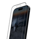 PanzerGlass iPhone 17 / 16 Pro Stealth Skärmskydd - Ultra-Wide Fit - Genomskinlig / Svart Kant