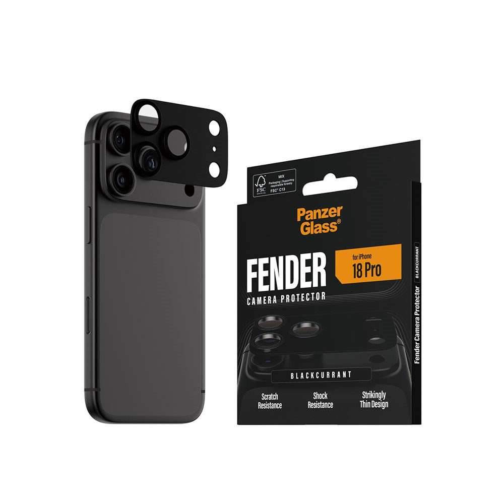 iPhone 18 Pro PanzerGlass FENDER Kameralinsskydd - Black Current