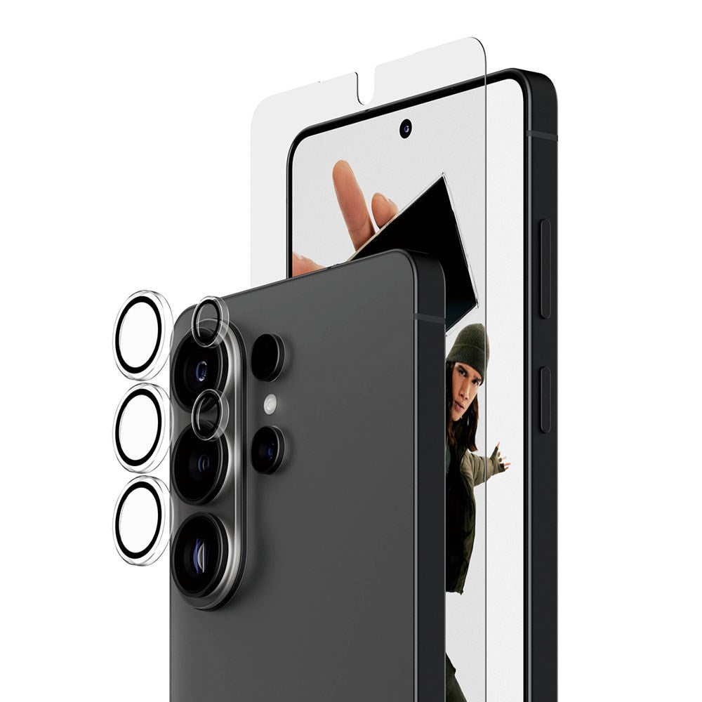 Samsung Galaxy S26 Ultra PanzerGlass Hoops 2-in-1 Bundle med EasyAligner / Skärmskydd (UWF) / Hoops Kameraskydd - Genomskinlig