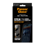 PanzerGlass iPhone 17 Pro Max Stealth Skärmskydd - Ultra-Wide Fit - Genomskinlig / Svart Kant