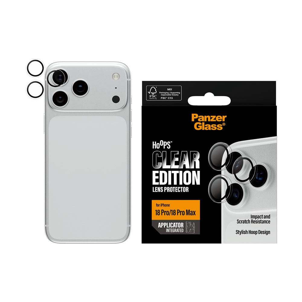 iPhone 18 Pro / Pro Max PanzerGlass Hoops - Kameraskydd - Genomskinlig