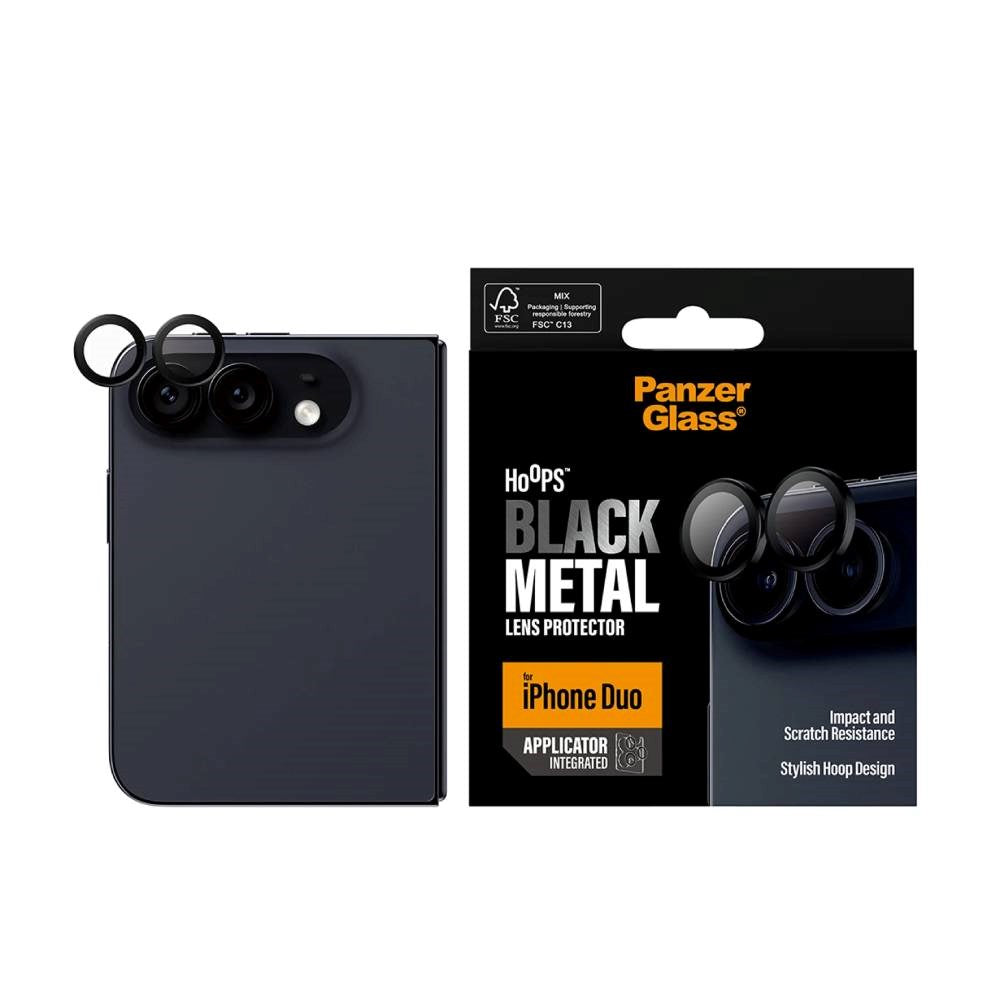 iPhone Duo PanzerGlass Hoops - Kameraskydd - Svart