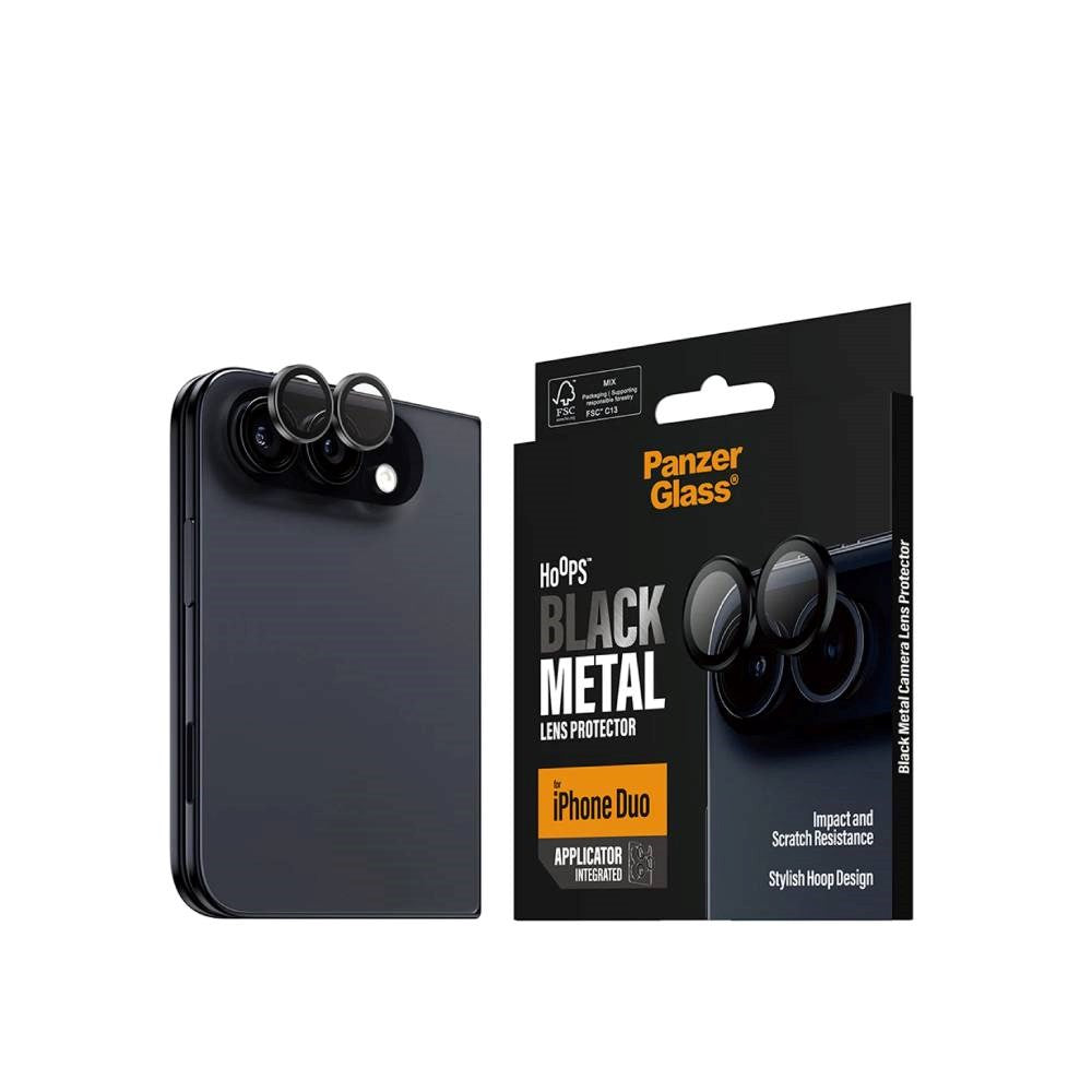 iPhone Duo PanzerGlass Hoops - Kameraskydd - Svart