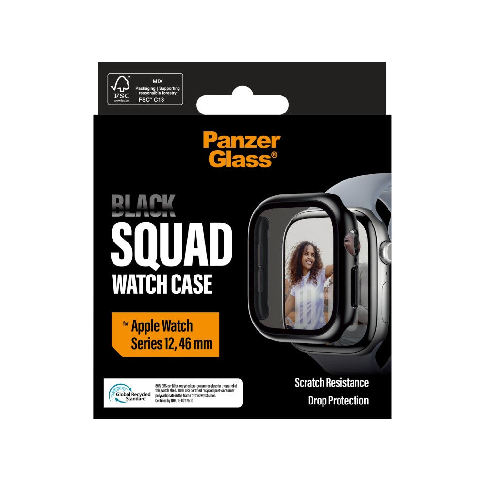 Apple Watch Series 12 (46mm) PanzerGlass Squad Skal - Svart