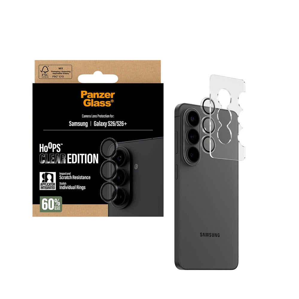 Samsung Galaxy S26 / S26+ (Plus) PanzerGlass Hoops - Kameraskydd - Genomskinlig