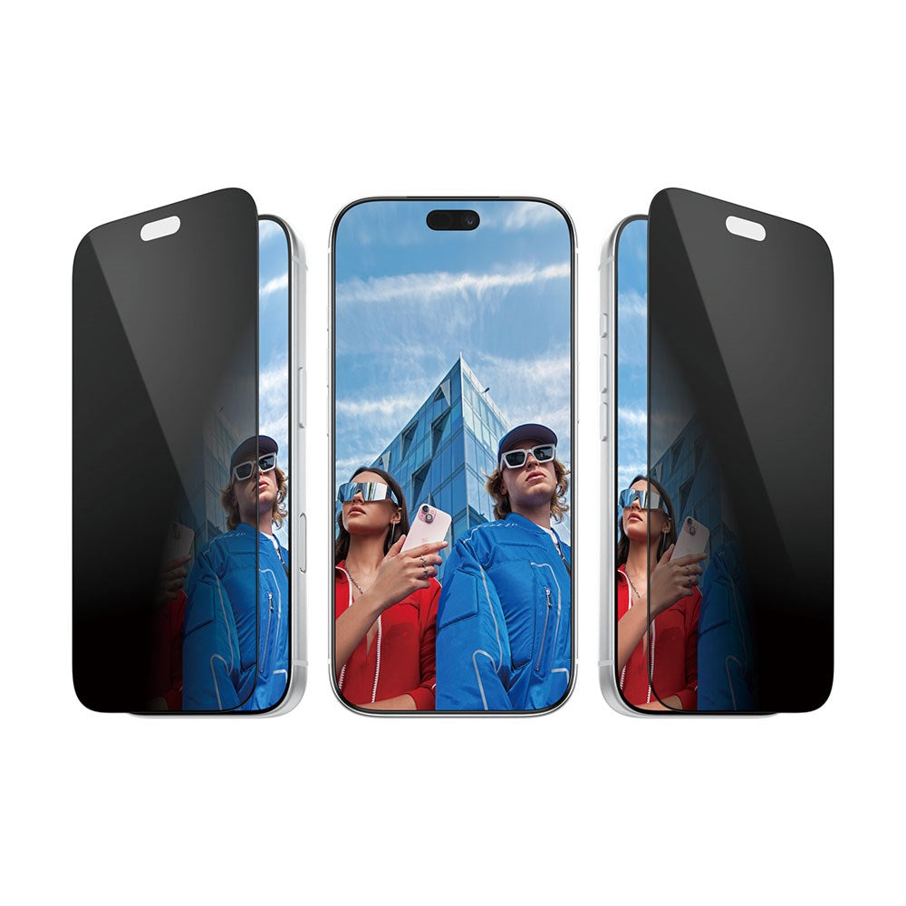 iPhone 18 Pro PanzerGlass Skärmskyddsglas - Ultra Wide Fit med EasyAligner - Privacy - Genomskinlig