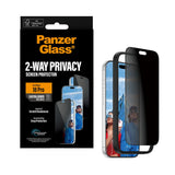 iPhone 18 Pro PanzerGlass Skärmskyddsglas - Ultra Wide Fit med EasyAligner - Privacy - Genomskinlig