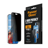 iPhone 18 Pro PanzerGlass Skärmskyddsglas - Ultra Wide Fit med EasyAligner - Privacy - Genomskinlig