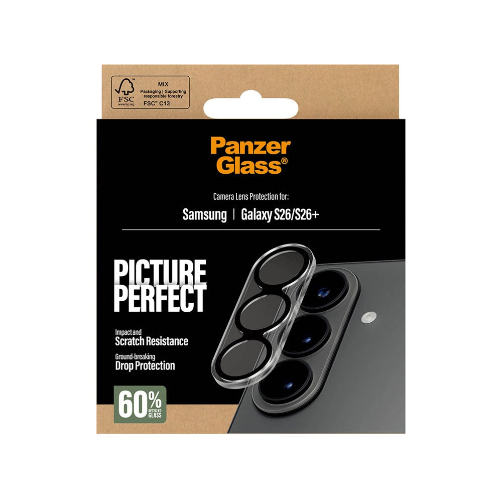 Samsung Galaxy S26 / S26+ (Plus) PanzerGlass PicturePerfect Kameralinsskydd - Genomskinlig / Svart
