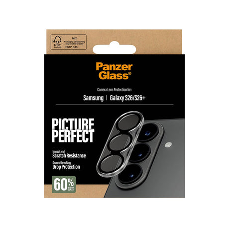Samsung Galaxy S26 / S26+ (Plus) PanzerGlass PicturePerfect Kameralinsskydd - Genomskinlig / Svart