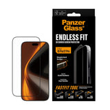 iPhone 18 Pro / 17 Pro PanzerGlass Endless Fit Skärmskydd med FastFit-In-A-Box - Genomskinlig