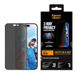 iPhone 16 / 15 PanzerGlass 2-Way Privacy Skärmskydd med FastFit In-A-Box - Genomskinlig