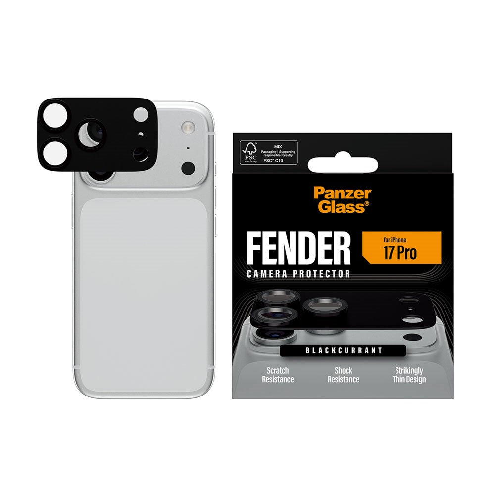 iPhone 17 Pro PanzerGlass FENDER Kameralinsskydd - Black