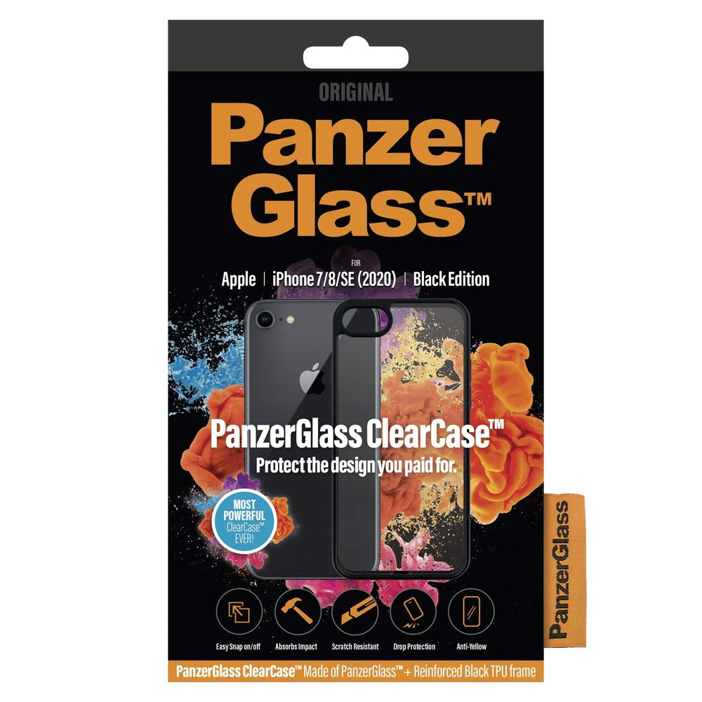 iPhone SE (2022/2020) / 8 / 7 / 6 / 6s PanzerGlass ClearCase Skal med Svarta kanter