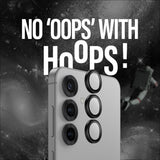 Samsung Galaxy S25+ (Plus) PanzerGlass Ceramic Hoops - Kameraskydd - Genomskinlig / Svart