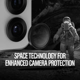 Samsung Galaxy S25+ (Plus) PanzerGlass Ceramic Hoops - Kameraskydd - Genomskinlig / Svart