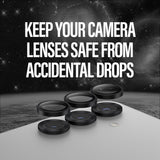 Samsung Galaxy S25+ (Plus) PanzerGlass Ceramic Hoops - Kameraskydd - Genomskinlig / Svart