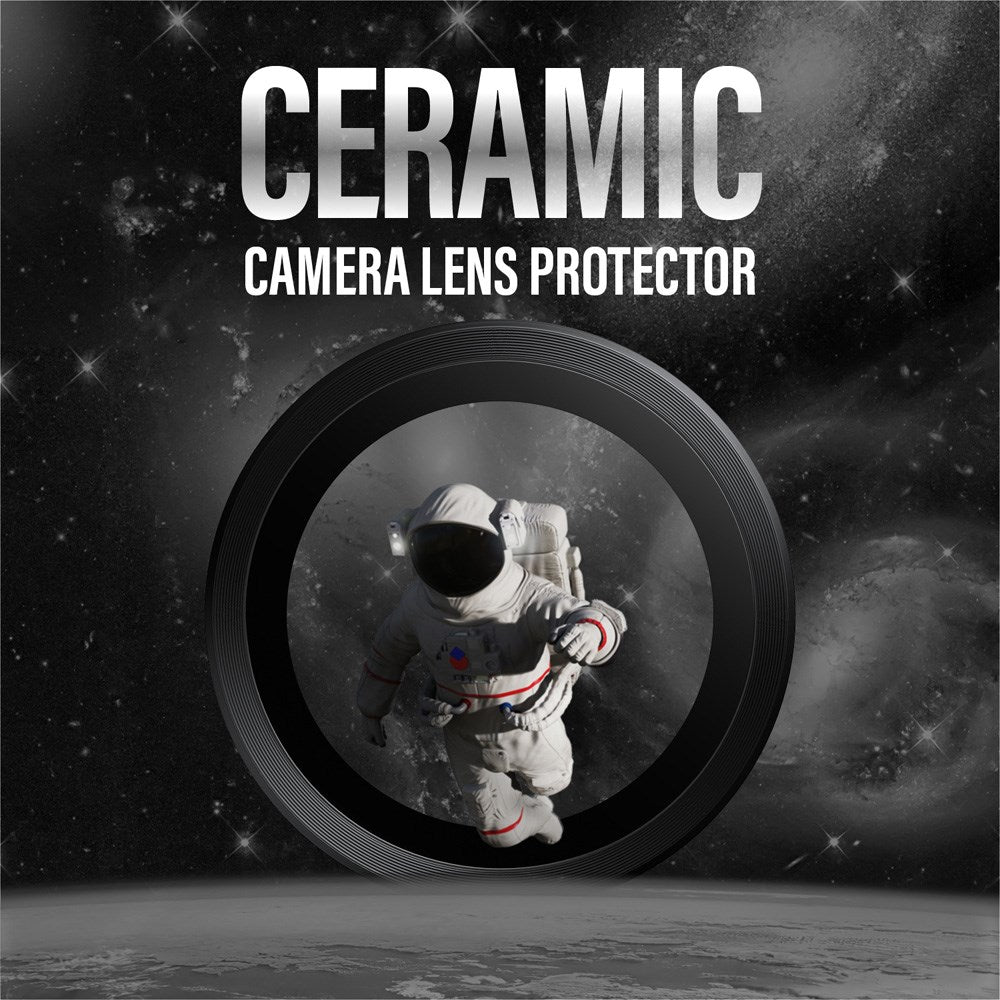 Samsung Galaxy S25 PanzerGlass Ceramic Hoops - Kameraskydd - Genomskinlig / Svart