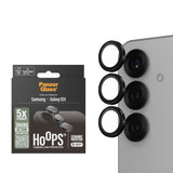 Samsung Galaxy S25 PanzerGlass Ceramic Hoops - Kameraskydd - Genomskinlig / Svart