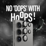 Samsung Galaxy S25 Ultra PanzerGlass Ceramic Hoops - Kameraskydd - Genomskinlig / Svart