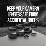 Samsung Galaxy S25 Ultra PanzerGlass Ceramic Hoops - Kameraskydd - Genomskinlig / Svart