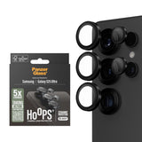 Samsung Galaxy S25 Ultra PanzerGlass Ceramic Hoops - Kameraskydd - Genomskinlig / Svart