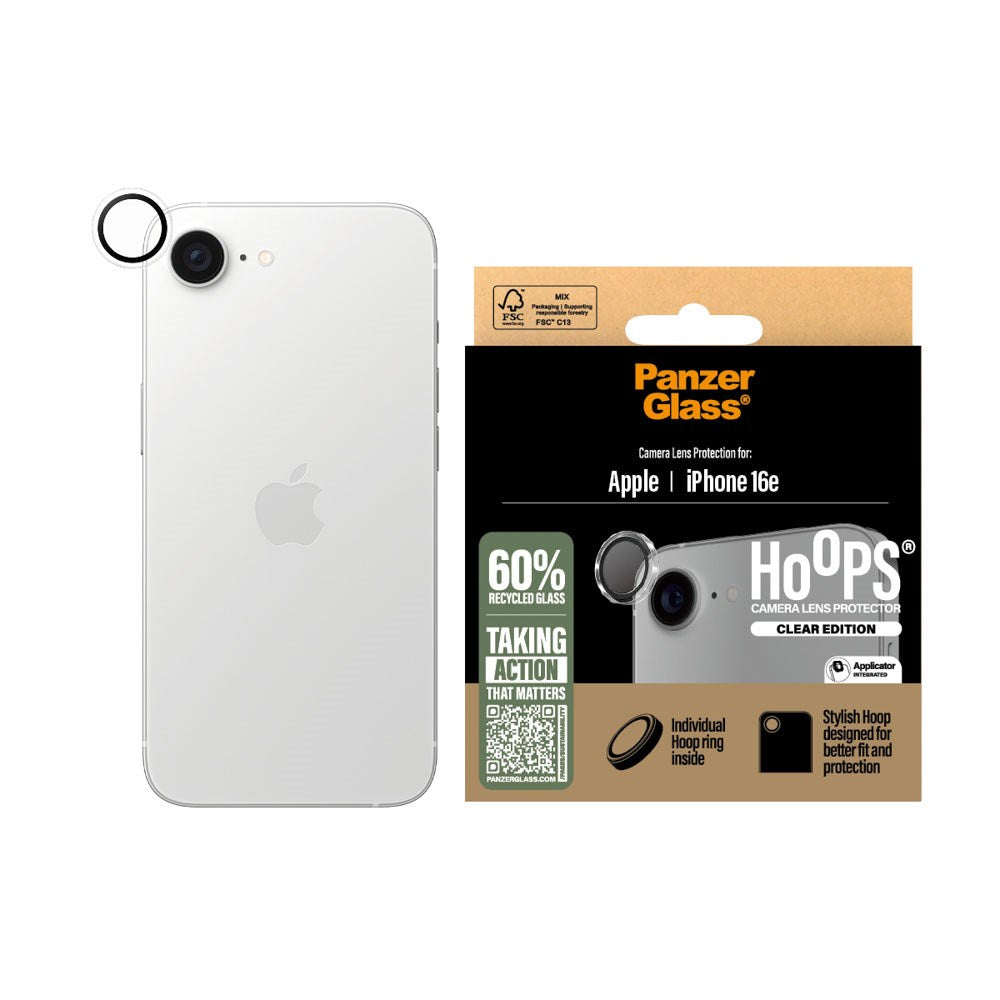 iPhone 17e / 16e PanzerGlass Hoops - Kameraskydd - Genomskinlig