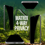 Samsung Galaxy S25 PanzerGlass Eco Matrix 4-Way Privacy Skärmskydd Ultra Wide Fit - Aligner Kit - Platinum Strength - Genomskinlig