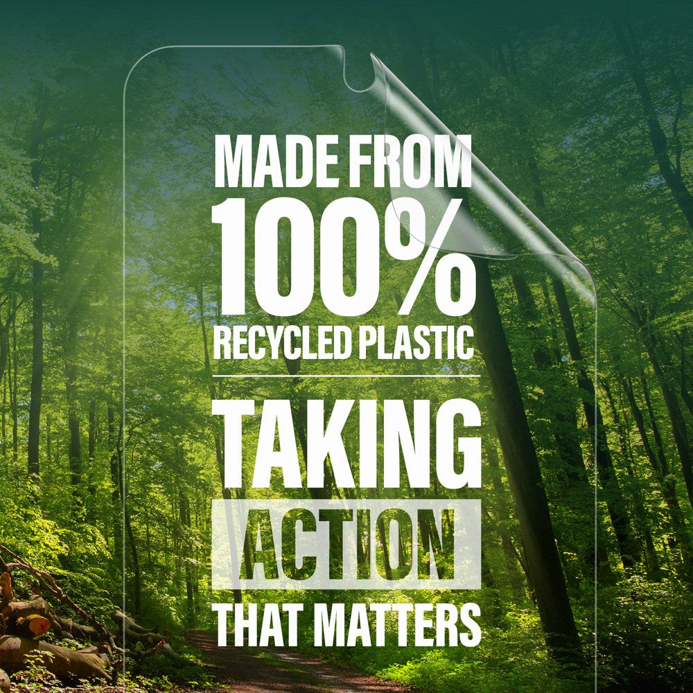 Samsung Galaxy S25 PanzerGlass Eco Matrix Skärmskydd Ultra Wide Fit - Aligner Kit - Platinum Strength - Genomskinlig