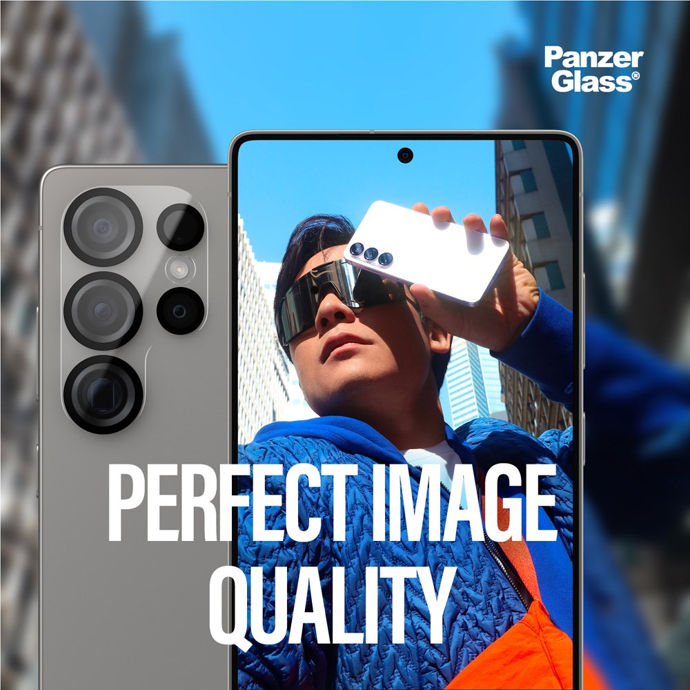 Samsung Galaxy S25 Ultra PanzerGlass PicturePerfect - Kameraskydd - Platinum Strength - Genomskinlig / Svart