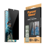 PanzerGlass Samsung Galaxy S25 Ultra - Ultra-Wide Fit Skärmskyddsglas - Privacy Funktion - Genomskinlig